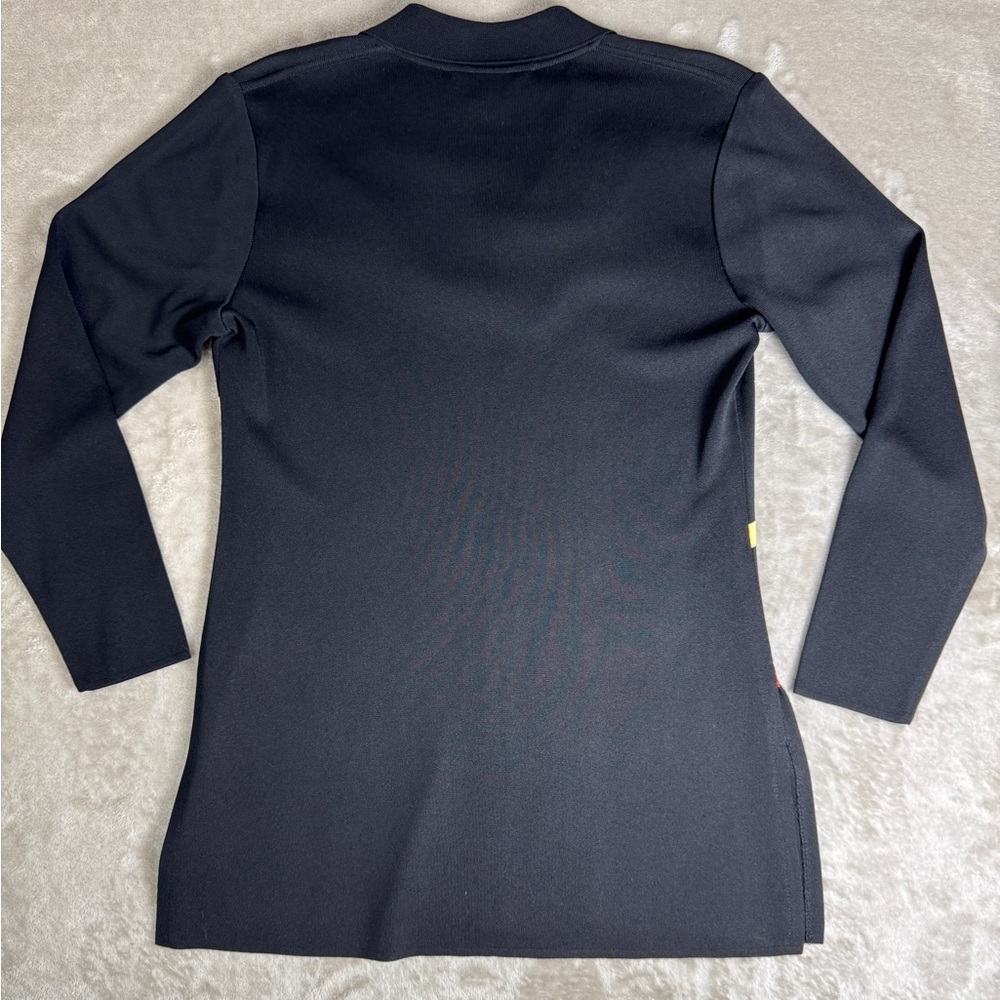 Exclusively Misook‎ Women’s Small Black Acrylic Knit Open Front Cardigan Sweater - Picture 4 of 9